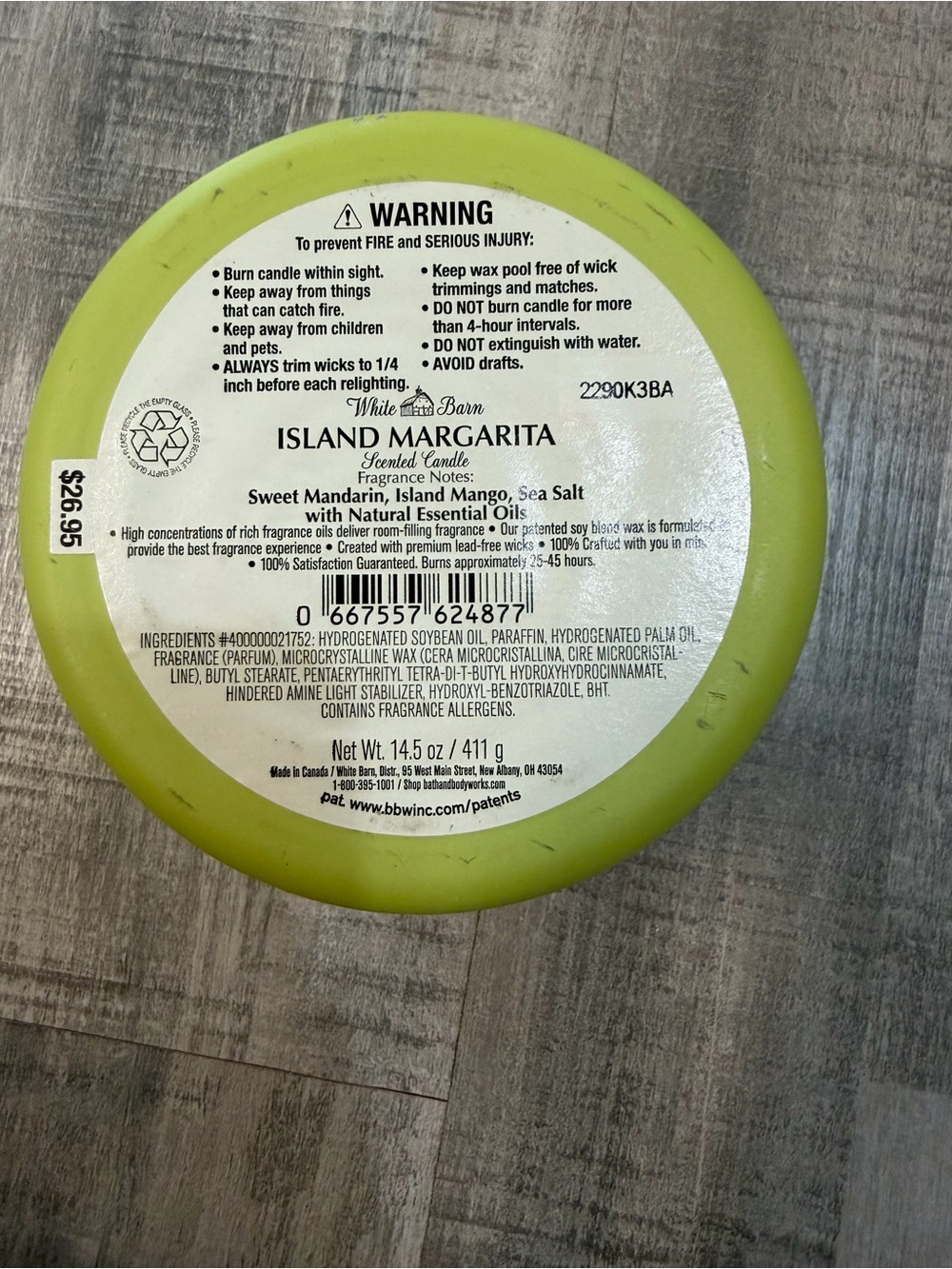 White Barn Bath & Body Works 3-Wick Candle Bundle Island Margarita Citrus Merlot - Picture 5 of 11